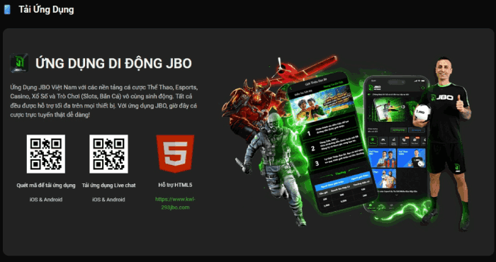 ứng dụng JBO